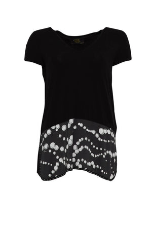 Via delle Perle T-Shirt Donna con perline e borchie