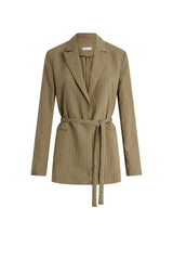 Liu Jo blazer donna a righe con cintura
