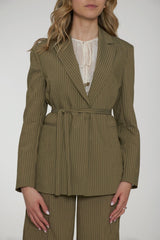 Liu Jo blazer donna a righe con cintura