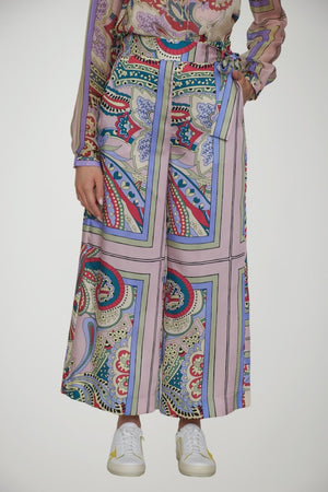 Liu Jo women's printed satin trousers