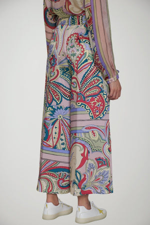 Liu Jo women's printed satin trousers