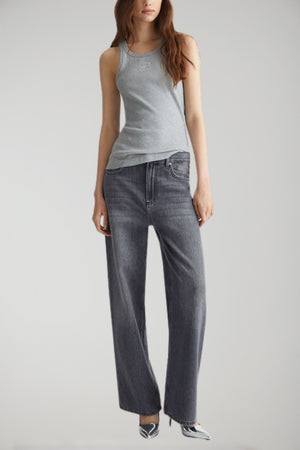 Liu Jo women's ribbed top with logo