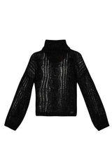 Suéter de cuello alto trenzado para mujer de Liu Jo