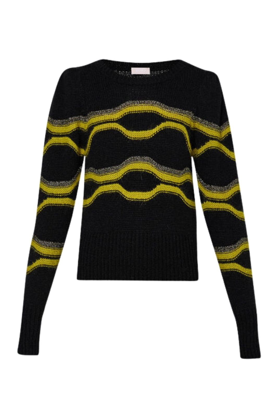 Liu Jo women's jacquard sweater in alpaca blend