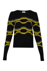 Liu Jo women's jacquard sweater in alpaca blend