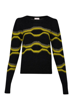 Liu Jo women's jacquard sweater in alpaca blend