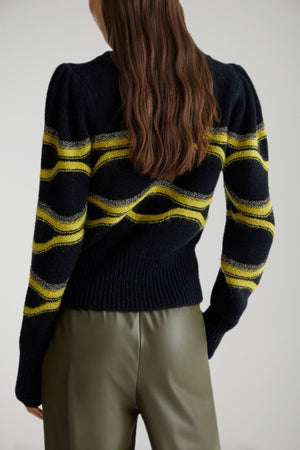 Liu Jo women's jacquard sweater in alpaca blend