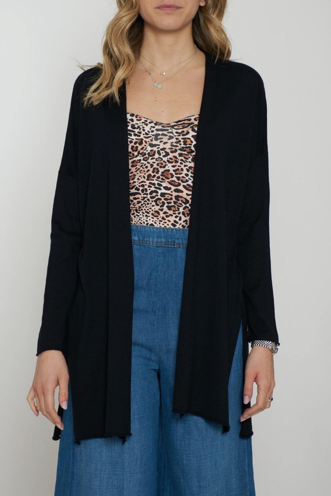 Kangra cardigan donna in misto seta e cashmere