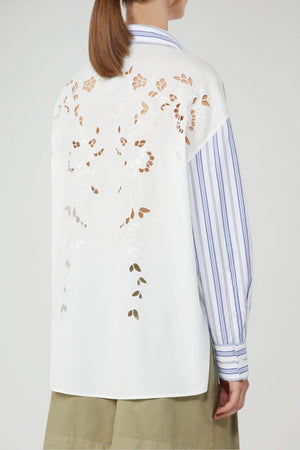 Weekend MaxMara Camicia Donna rigata con pizzo