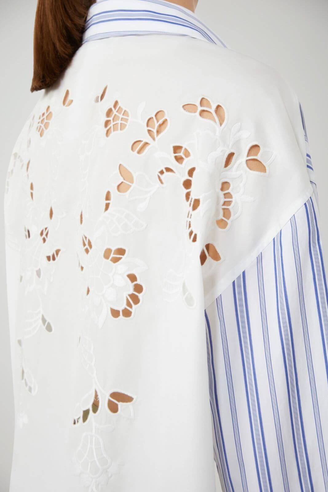 Weekend MaxMara Camicia Donna rigata con pizzo