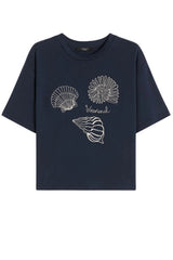 Weekend MaxMara T-shirt Donna boxy fit con ricamo