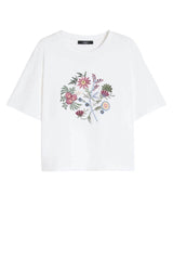 Weekend MaxMara T-shirt Donna con ricamo floreale