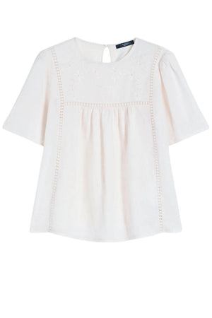 Weekend MaxMara Blusa Donna in lino traforata