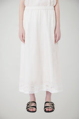 Weekend MaxMara Gonna in lino con ricami traforati