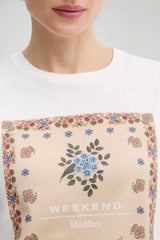 Weekend MaxMara T-shirt Donna in jersey con stampa centrale