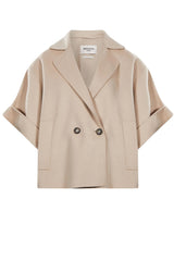 Weekend MaxMara Cappotto Donna corto in lana / Beige