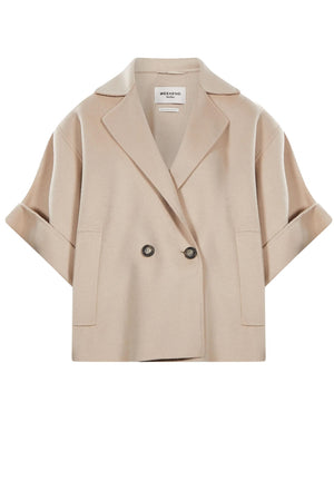 Weekend MaxMara Cappotto Donna corto in lana / Beige