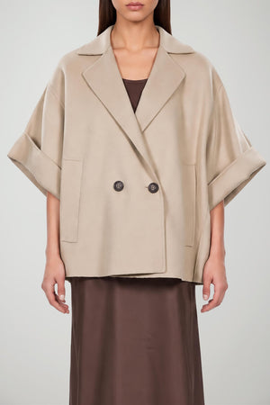 Weekend MaxMara Cappotto Donna corto in lana / Beige