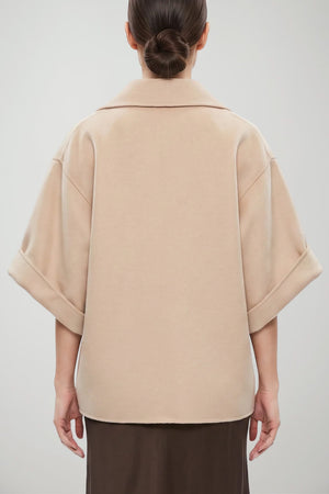 Weekend MaxMara Cappotto Donna corto in lana / Beige