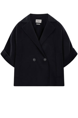 Weekend MaxMara Cappotto Donna corto in lana / Nero