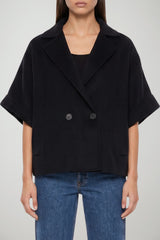 Weekend MaxMara Cappotto Donna corto in lana / Nero