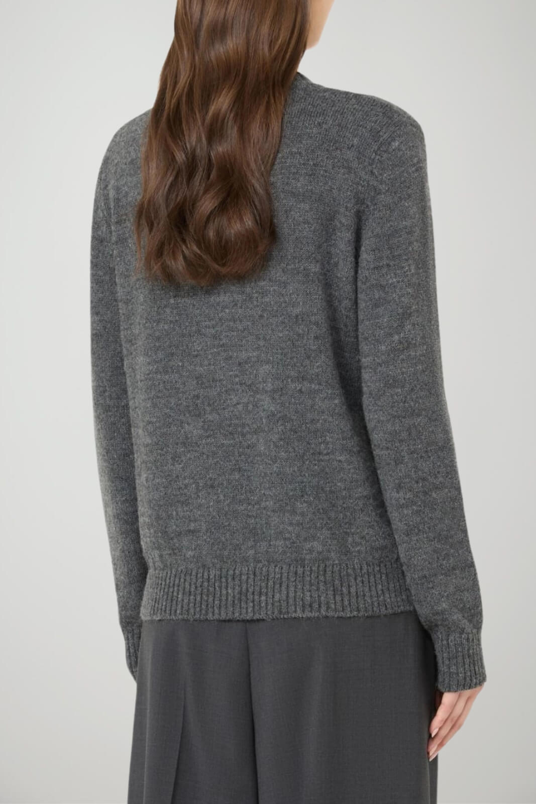 Weekend MaxMara Maglia Donna con motivo intarsiato / Grigio Scuro