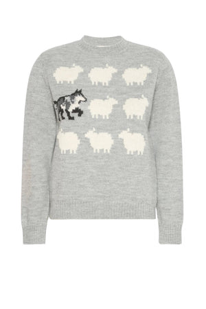 Weekend MaxMara Maglia Donna con motivo intarsiato / Grigio
