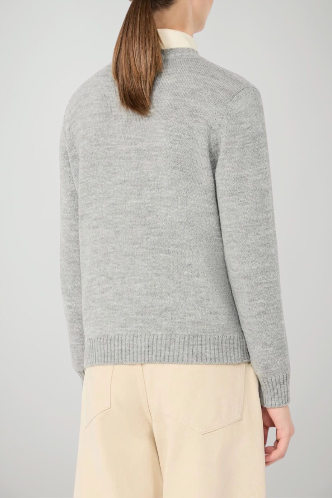 Weekend MaxMara Maglia Donna con motivo intarsiato / Grigio