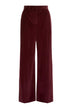 Weekend MaxMara Pantaloni Donna Wide Leg in velluto / Bordeaux