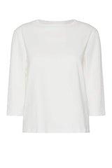 Weekend MaxMara T-shirt Donna scollo a barca / Bianco