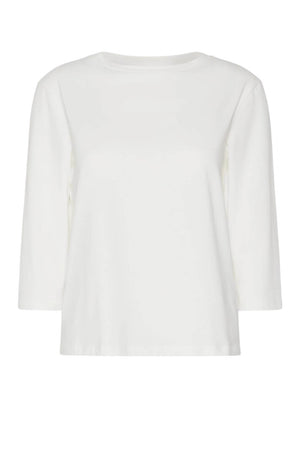 Weekend MaxMara T-shirt Donna scollo a barca / Bianco