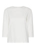 Weekend MaxMara T-shirt Donna scollo a barca / Bianco