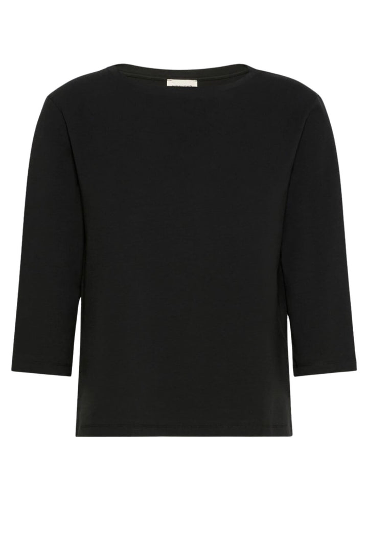 Weekend MaxMara T-shirt Donna scollo a barca / Nero