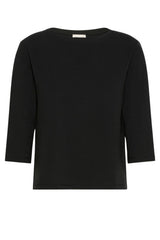Weekend MaxMara T-shirt Donna scollo a barca / Nero
