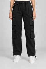 White Sand Pantaloni Donna Cargo Tinta Unita