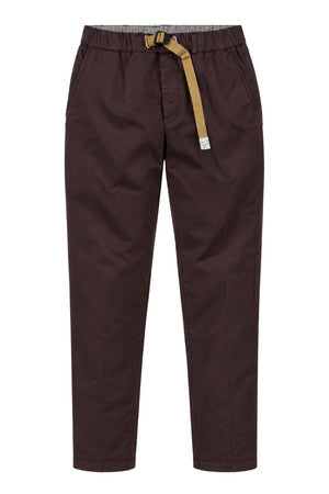 White Sand Pantaloni Uomo in cotone stretch / Marasca