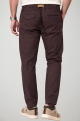 White Sand Pantaloni Uomo in cotone stretch / Marasca