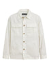 Overshirt da uomo White Sand con bottoni e tasche