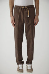Pantaloni da uomo White Sand con cinturino in misto lino
