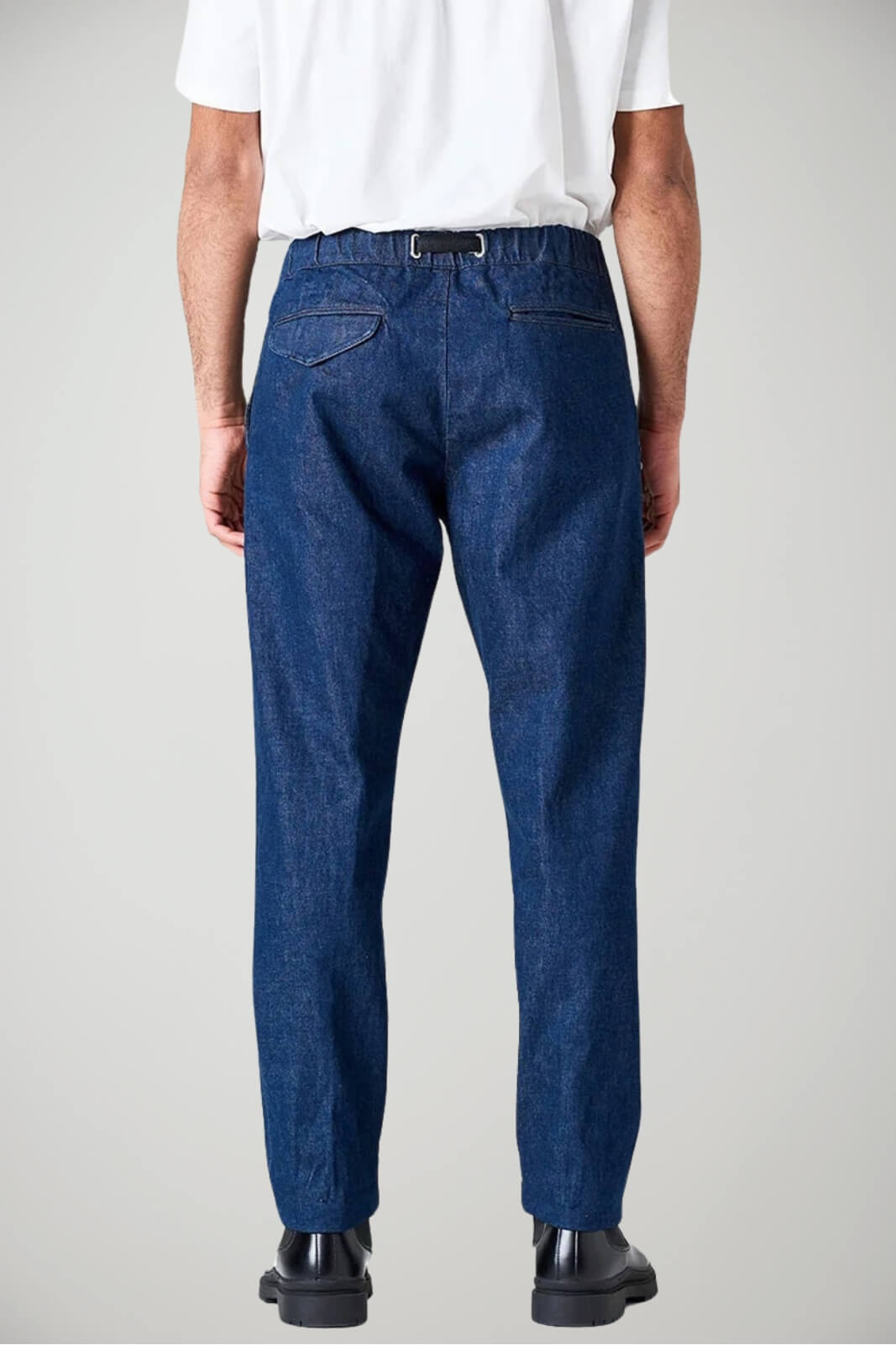 Pantaloni White Sand in denim da uomo con coulisse retro