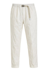 Pantaloni da uomo White Sand increspati con cinturino in vita