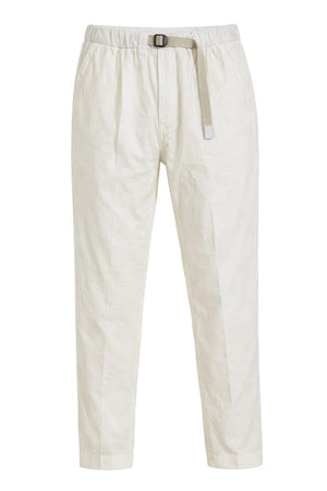 Pantaloni da uomo White Sand increspati con cinturino in vita