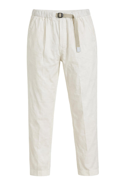 Pantaloni da uomo White Sand increspati con cinturino in vita