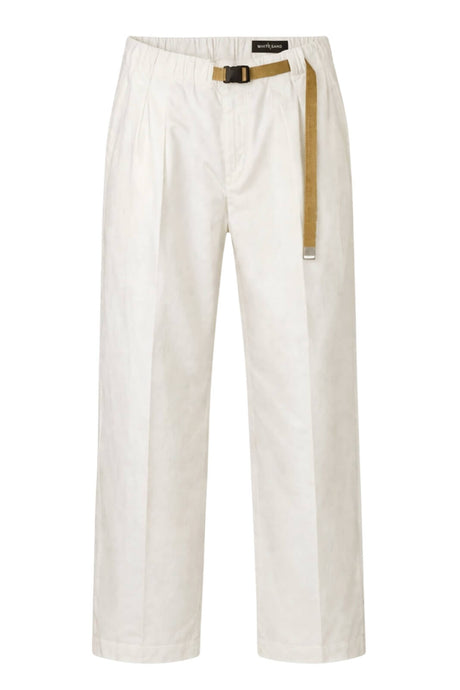 Pantaloni da uomo White Sand con doppia pinces e cinturino