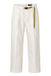 Pantaloni da uomo White Sand con doppia pinces e cinturino