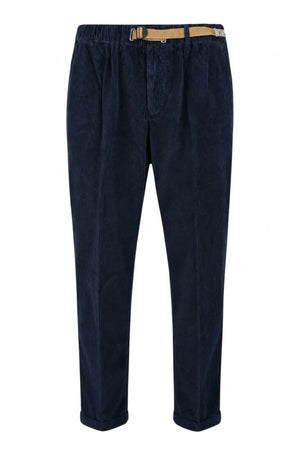 White Sand Pantaloni Uomo in velluto con pences / Navy