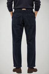 White Sand Pantaloni Uomo in velluto con pences / Navy