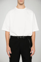 T-shirt da uomo White Sand tinta unita a maniche corte