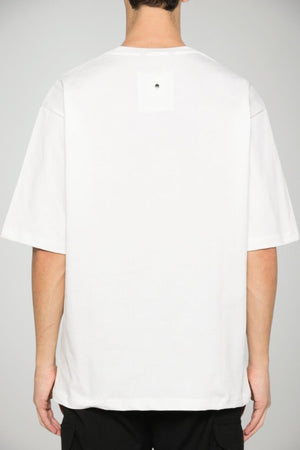 T-shirt da uomo White Sand tinta unita a maniche corte