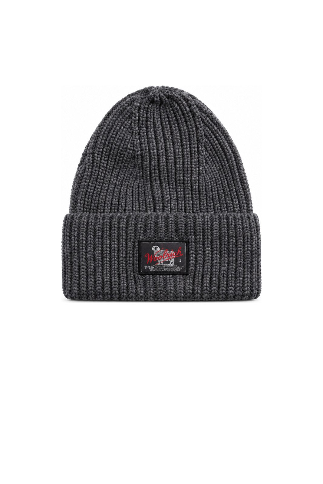 Woolrich Berretto WM Patch Beamie / Grigio Scuro